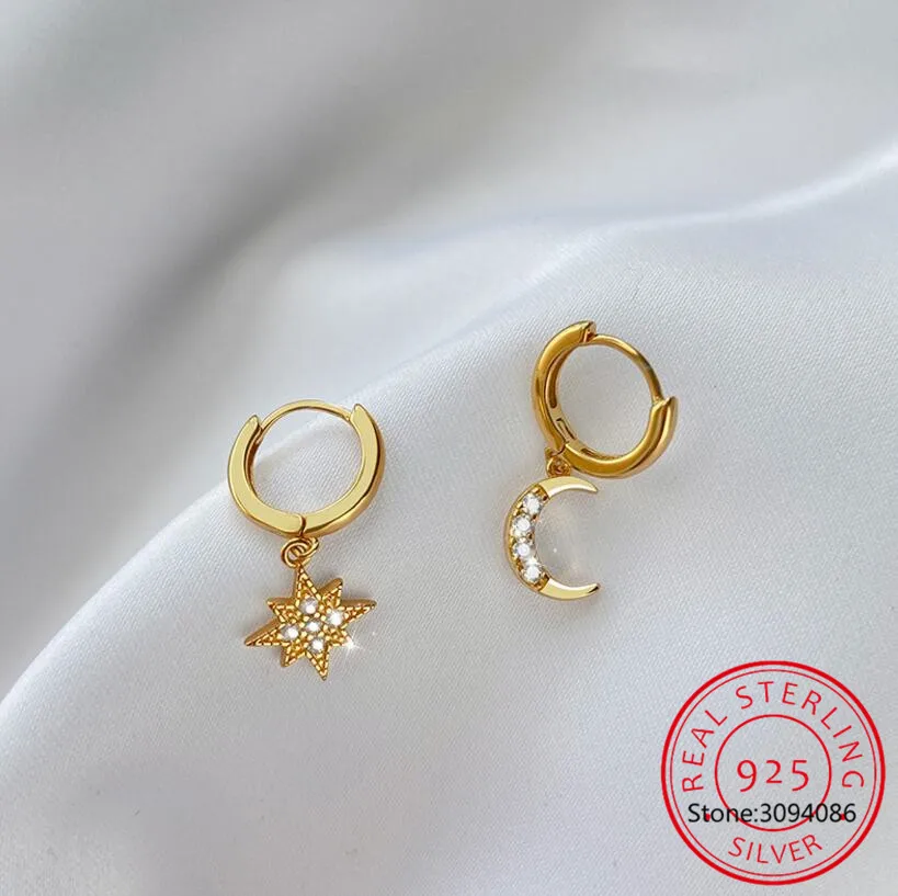 

Женские серьги-кольца из серебра 925 пробы, с фианитом