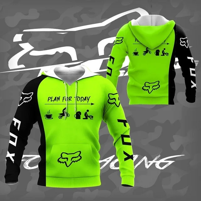 

2021 New Hoodie Sweatshirt Men's Hoodie Brand New 3D Digital Printing Hoodie Casual Jacket Spring Autumn Motorcycle