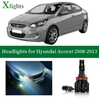 Xlights для Hyundai Accent 2008 2009 2010 2011 2012 2013 светодиодные фары ближнего света лампы фары Canbus без ошибок авто светодиодные аксессуары для света 12 В 24 В 6000 К