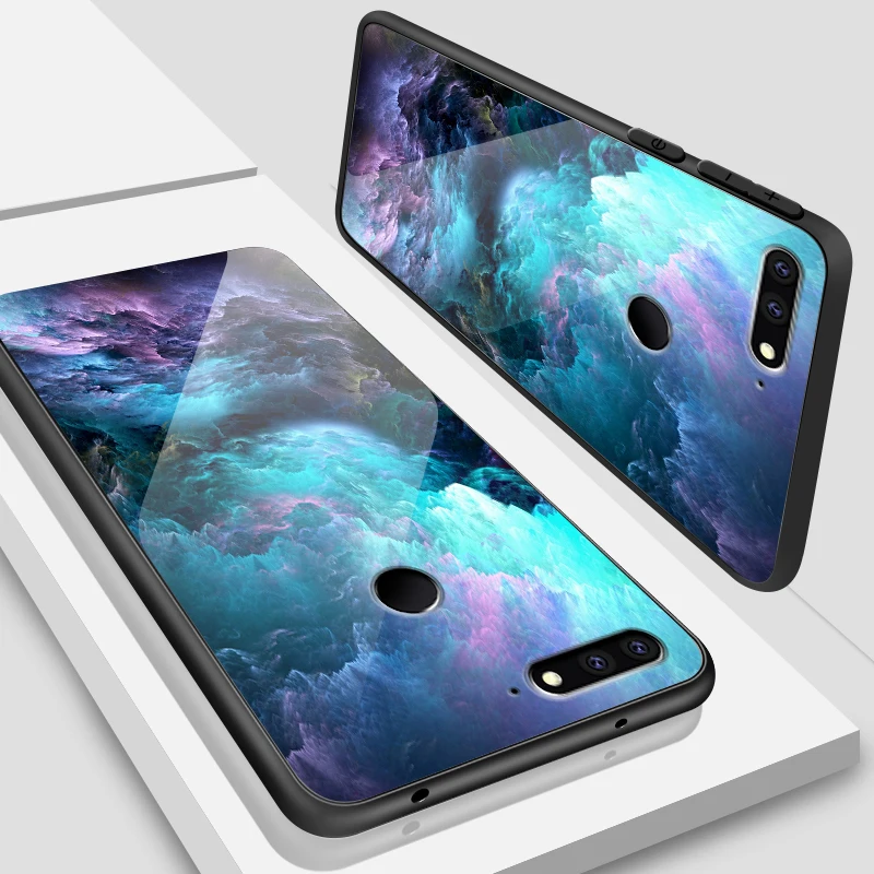 H109 Роскошный чехол для Huawei Honor 6X 7A 7C 7X 8A 8X9 облегченное закаленное стекло Чехлы Y6 Y9 Y7 премьер-профессионал Magic2 Мягкая силиконовая задняя крышка-Чехол - Цвет: H109