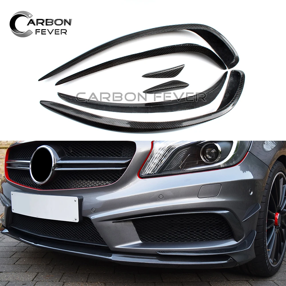 Для переднего бампера W176 Canards Splitter A Class Hatchabck 2012 - 2015 Pre-facelift Sport Edition | Автомобили и