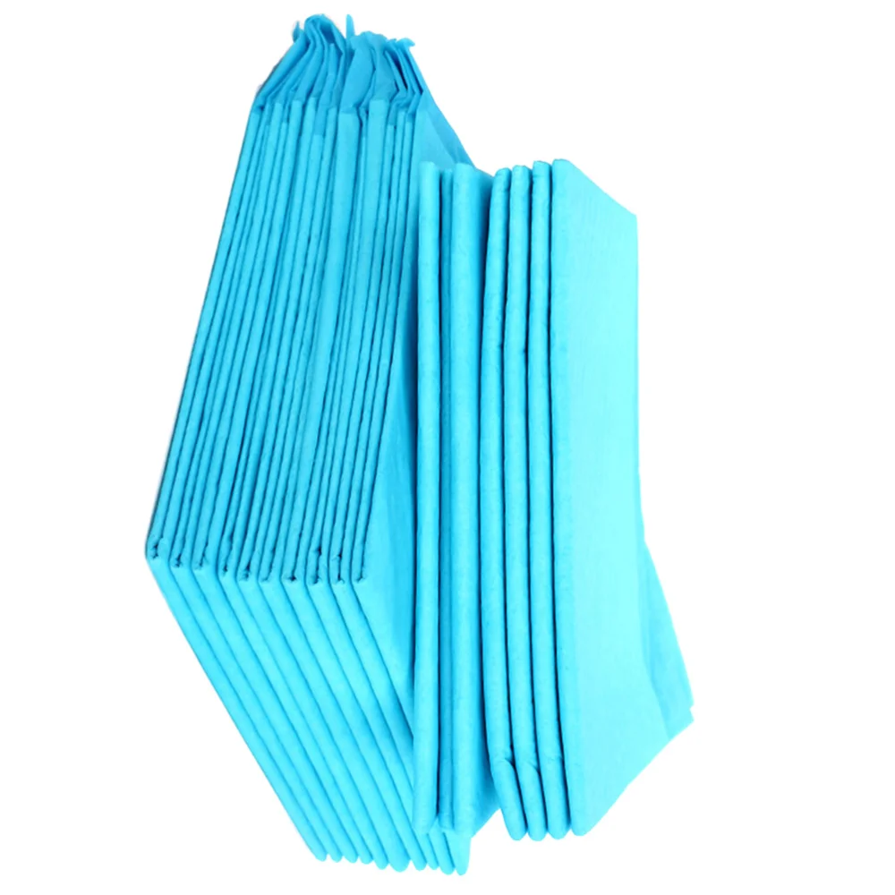 

10Pcs Disposable Pet Pee Pads Deodorant Diapers Pet Training Wee Pads (Medium 45x60mm, Random Blue and White)