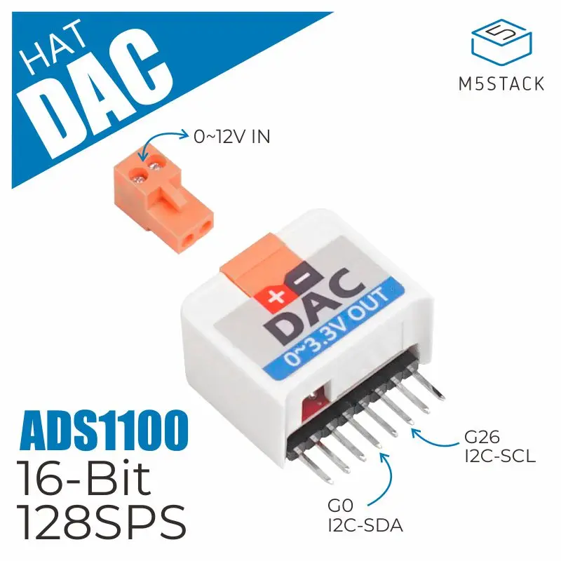 M5StickC ESP32Mini IoT макетная плата совместимый DAC HAT (MCP4725) MCP4725 для модуля
