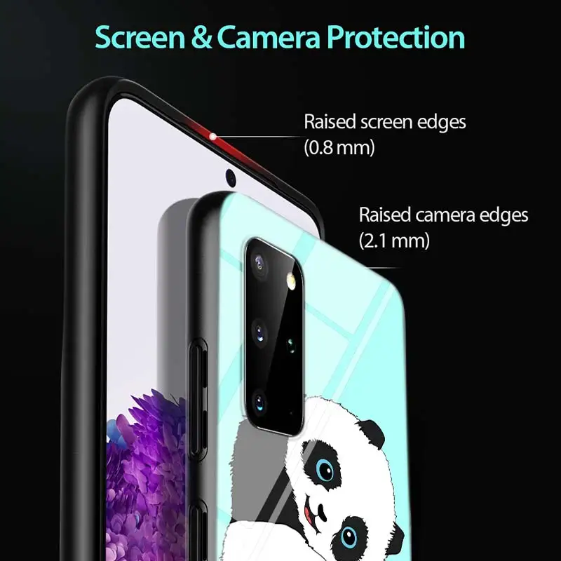 

Cute Panda For Samsung Galaxy A71 A51 (5G) A41 A31 2020 A21S A11 A90 A70S A10S A30S A50S Gloss Black Phone Case