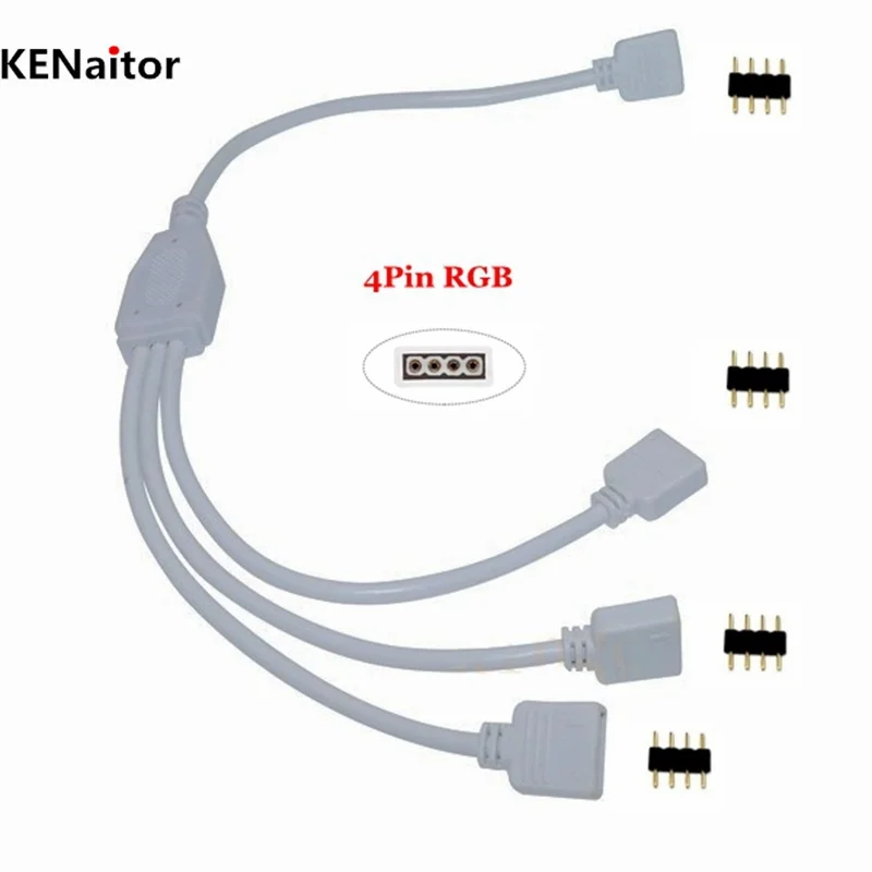 4Pin 5Pin RGB разделитель RGBW разъем отклонения в размерах на 1 2 3 4 женскому удлинитель