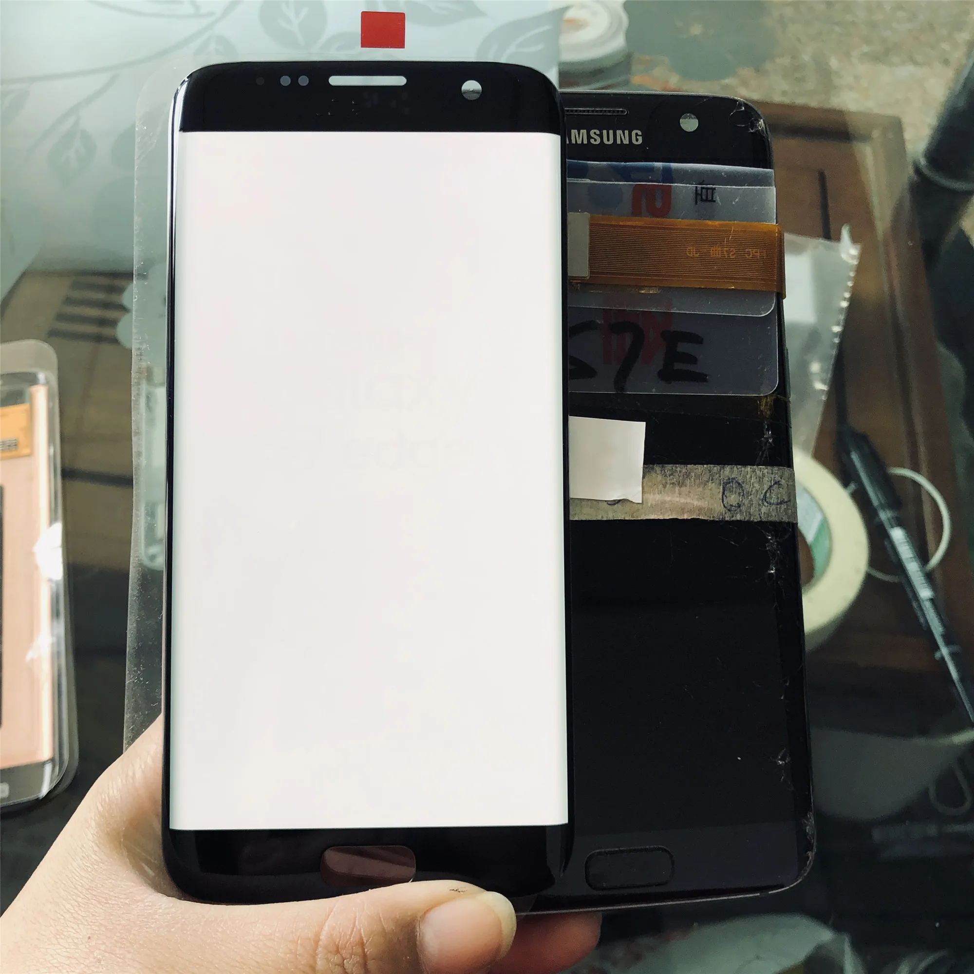 ЖК-дисплей Super AMOLED 5 дюйма для SAMSUNG Galaxy S7 Edge G935F G935 сенсорный экран с дигитайзером в