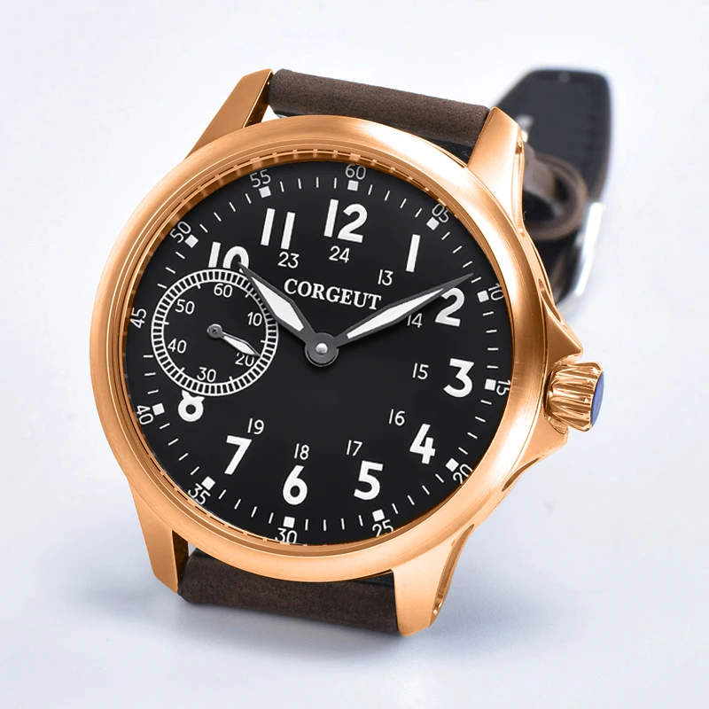 Роскошные Механические Мужские часы с ручным заводом corgтеле 45 мм ST3600 черный