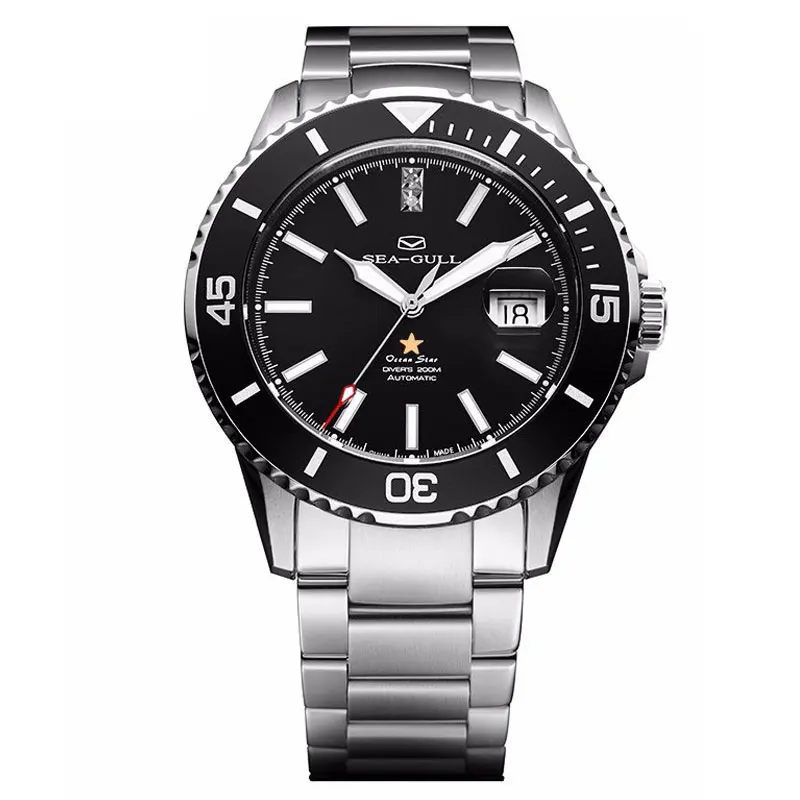 Seagull Watch for men 416.27.1200 Ocean Star Automatic Mechanical 200m Waterproof Diving Sport Watch  Ceramic watches 2020