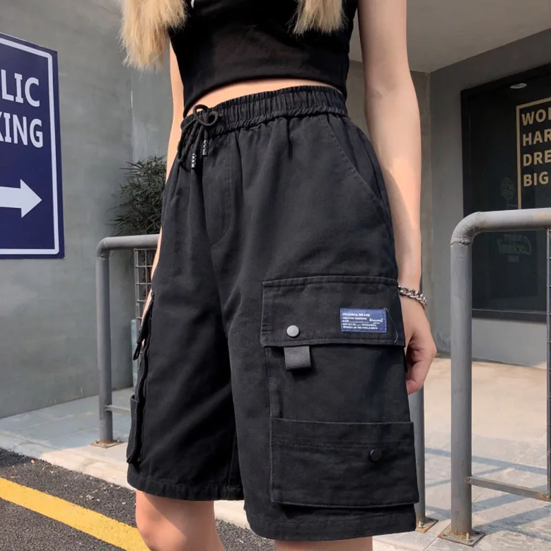 

Shorts Women Pantalones Donna Biker Streetwaer Booty Vetement Short Femme Dark Hiphop Dropping Clothing Spodenki Damskie