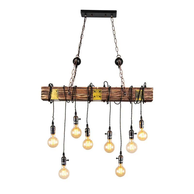 

Retro Chandeliers Pendant Lighting Ceiling Lights American Country BAR Coffee Cafe LOFT Old Boat Wooden LED Vintage Hanging Lamp