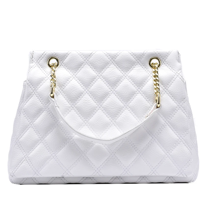 

Lattice Large Tote bag 2020 Fashion New Quality PU leather Women's Designer Handbag High capacity Chain Shoulder Messenger Bag
