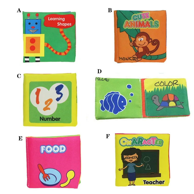 Cloth Baby Book Anti-bite Intelligence Development Educational Toy Soft Cloth Learning Cognize Books Baby Toddler over 1 Years