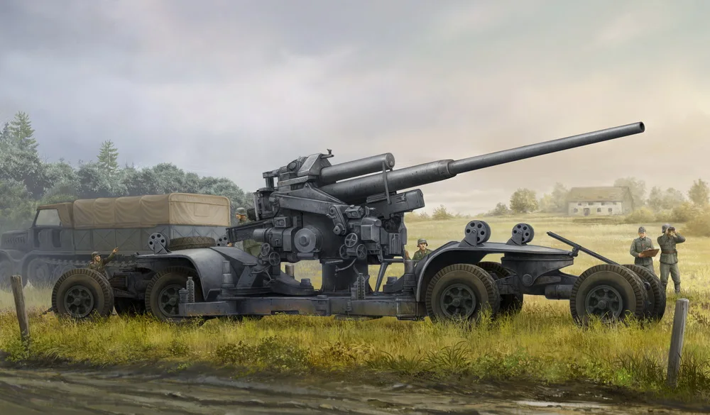 Hobbyboss 84545 1/35 масштаб немецкий 12,8 см FLAK 40 MOEDL