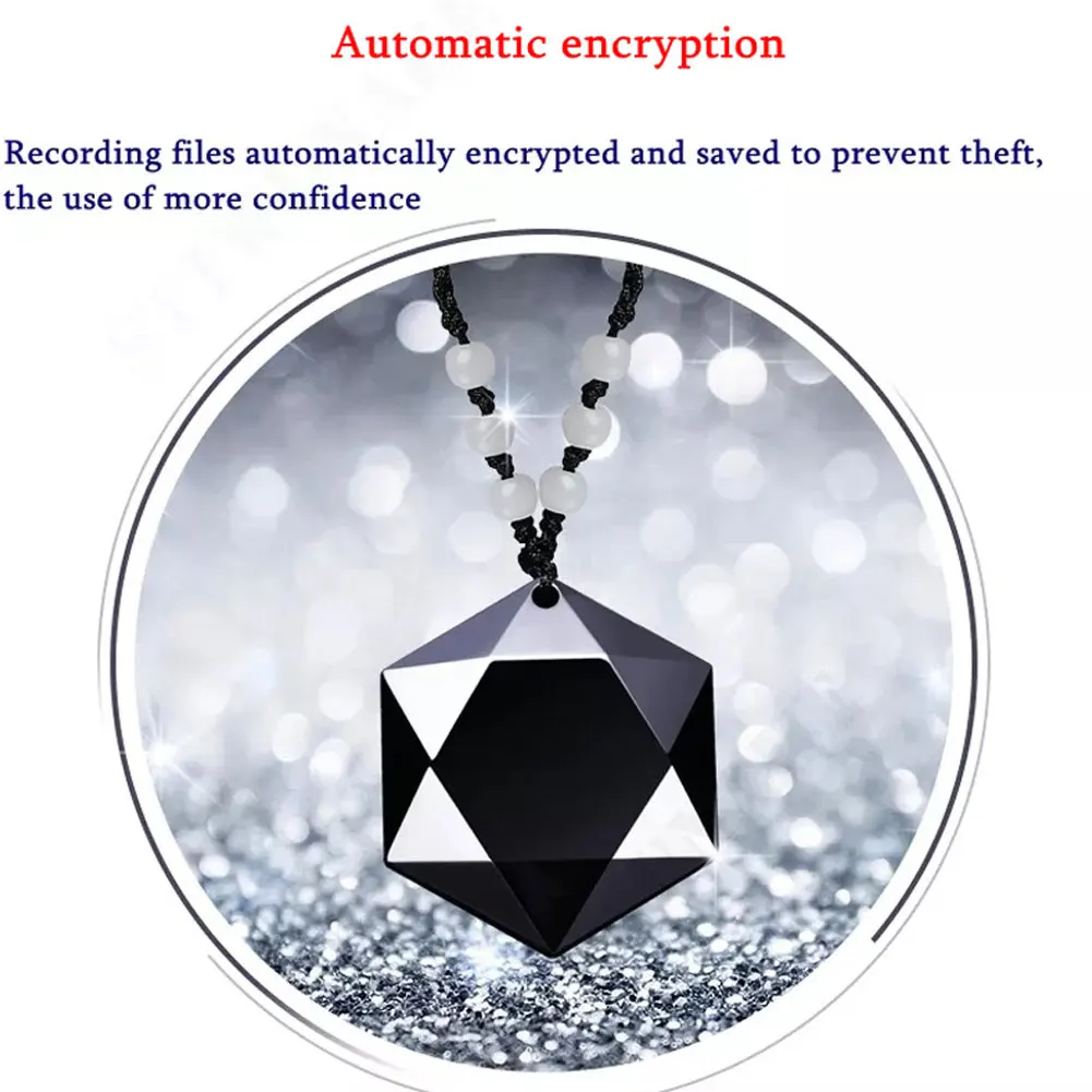 

M6 Mini Pendant Portable Smart Voice Recorder Pendant One-Key Mini Audio Recording Pen MP3 Player Smart Voice Recording Device