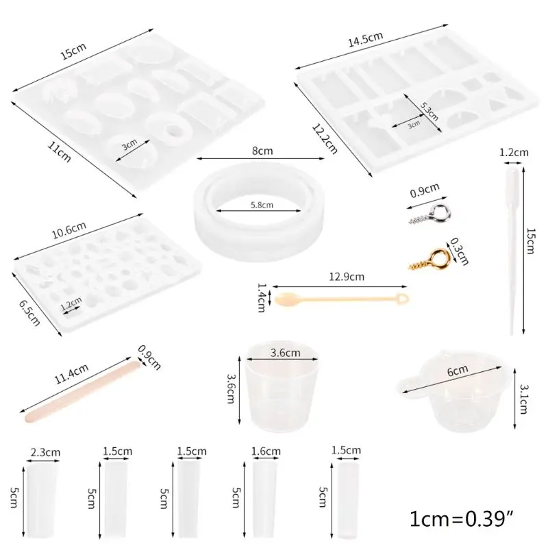 

79pcs Silicone Resin Molds Diy Jewelry Casting Molds Tools Set Designs Contains 9 Silicone Jewelry Resin Molds jewelry
