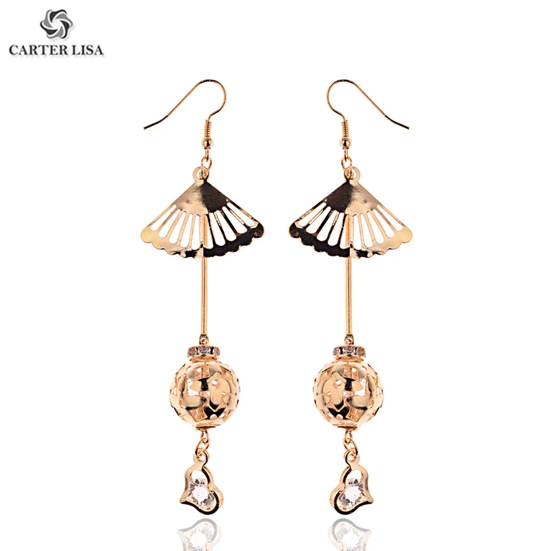 Carter Lisa женские золотые серьги в Дубае модные с подвесками свадебные ювелирные