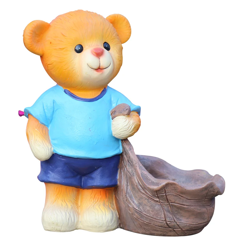 

Cartoon Simulation Animal Cute Resin Bear Succulent Flower Pot Garden Courtyard Outdoor Decoration Kindergarten Landscape Crafts