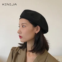 beret women summer thin breathable solid color versatile octagonal hat korean japanese british retro artist hat captain hat