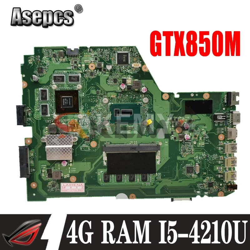 X751LK основная плата GTX850M i5 4210 Процессор 4 Гб Оперативная память материнская REV 2 0