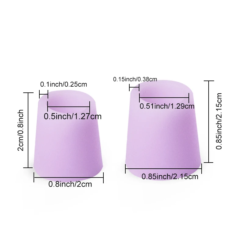 2-10pcs Purple Silicone gel little toe tube corns blisters Corrector pinkie protector bunion sleeve Bone Brace Support - купить по