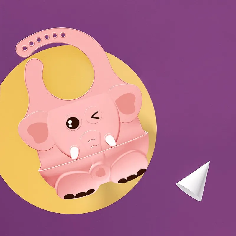 Baberos impermeables para beb&eacute;, alimentaci&oacute;n, silicona, toalla de saliva, reci&eacute;n nacido, delantales de dibujos animados, ajustable, distintos estilos-4