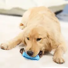 Pelota de goma Natural interactiva para perro, juguete divertido, elasticidad, dientes limpios, bolas morrales