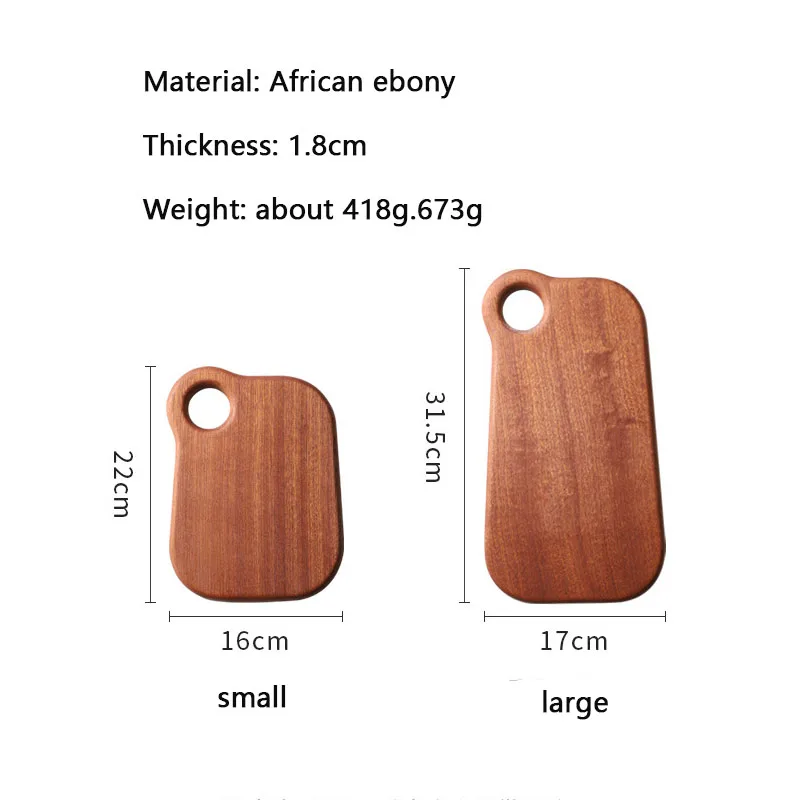 Натуральная разделочная доска из твердого эбенового дерева маленькие