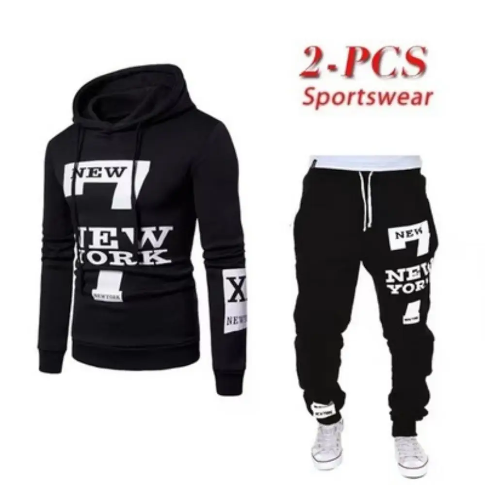 

2 Pieces Suits Hoodies Jogger Men Women Winter Sportwear Sets Hooded Pants Hip Hop Sports Tracksuit Men's Clothing Large Sizes