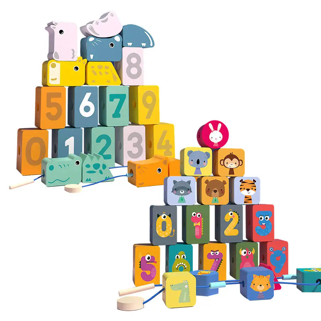 

20Pcs Wooden Puzzle Blocks Jigsaw Gifts Colorful Assembling Kids Preschooler