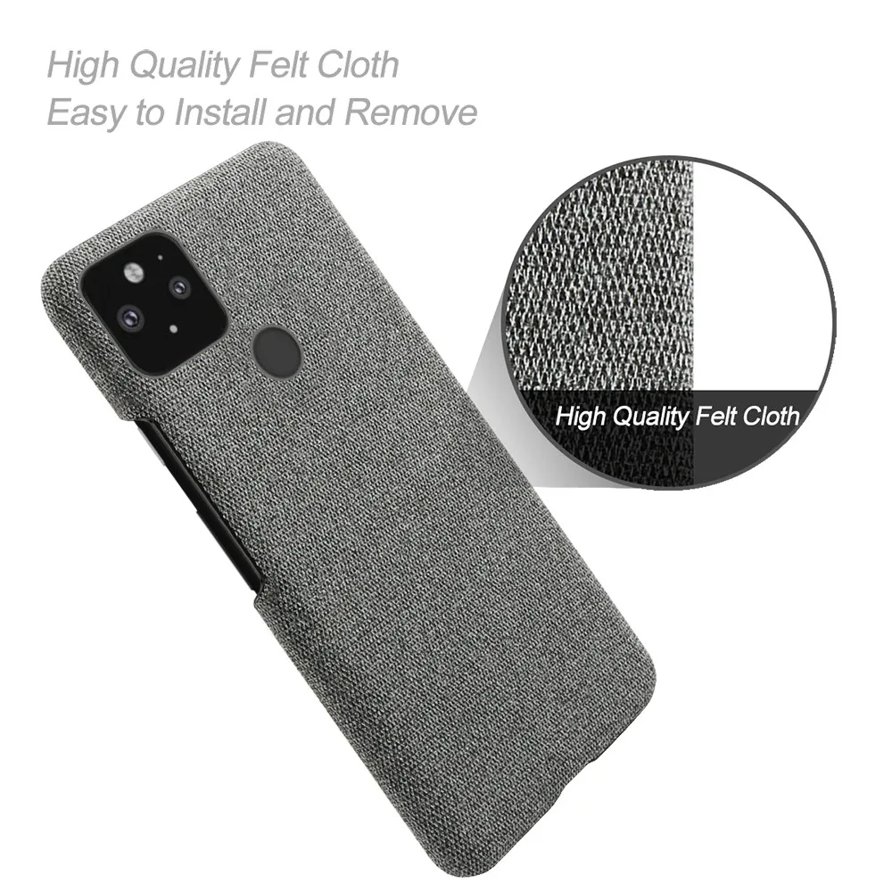 

Anti-slip Ultra Thin Fabric Cloth Case For Google Pixel 5 Anti-Drop Phone Bag Cover For Google Pixel 5 Pixel5 GD1YQ, GTT9 6.0"