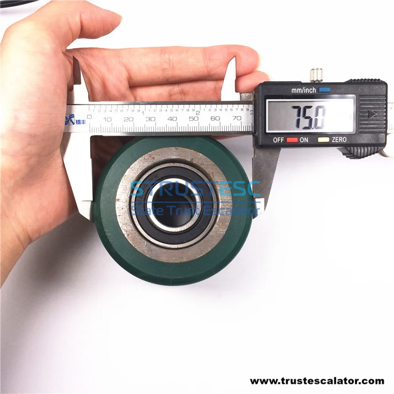 Поручень эскалатора Натяжная цепь ролик Применение для Fujitec OD75mm W60mm подшипник 6004RS