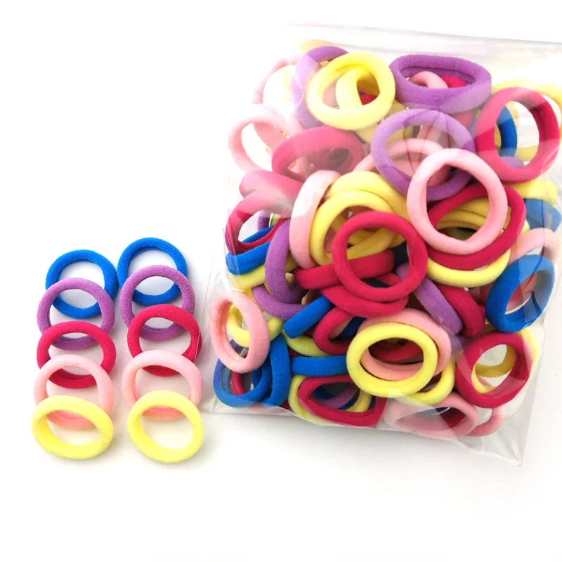 Резинки для волос девочек 100 шт. черные белые аксессуары 2020 резинки резинка