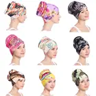 Шапка-тюрбан женская из хлопка, элегантный головной убор с жемчугом для мусульманской девушки, головной убор, бандана, головной убор, аксессуары для волос