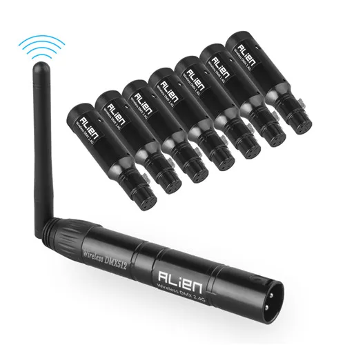 1T7R ALIEN Recharge 2,4G ISM беспроводной DMX 512 Dfi контроллер приемник XLR передатчик для дискотеки DJ вечерние панели для DMX сценический светильник - Цвет: 1T7R