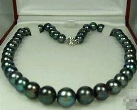 

HOT Sell Charming 8-9MM Black Natural Pearl Necklace 18"