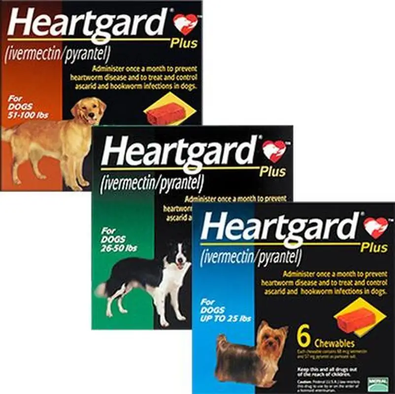 Heartgard Plus Chewables Heartworms Roundworms& Hookworms лечение для домашних животных