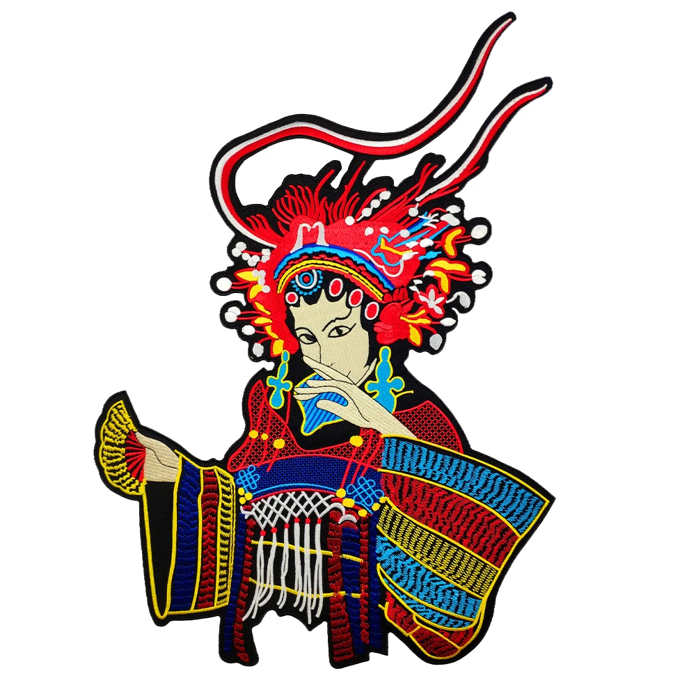 Вышивка воина ролевая Пекинская Опера сделай сам крутая термонаклейка на одежду