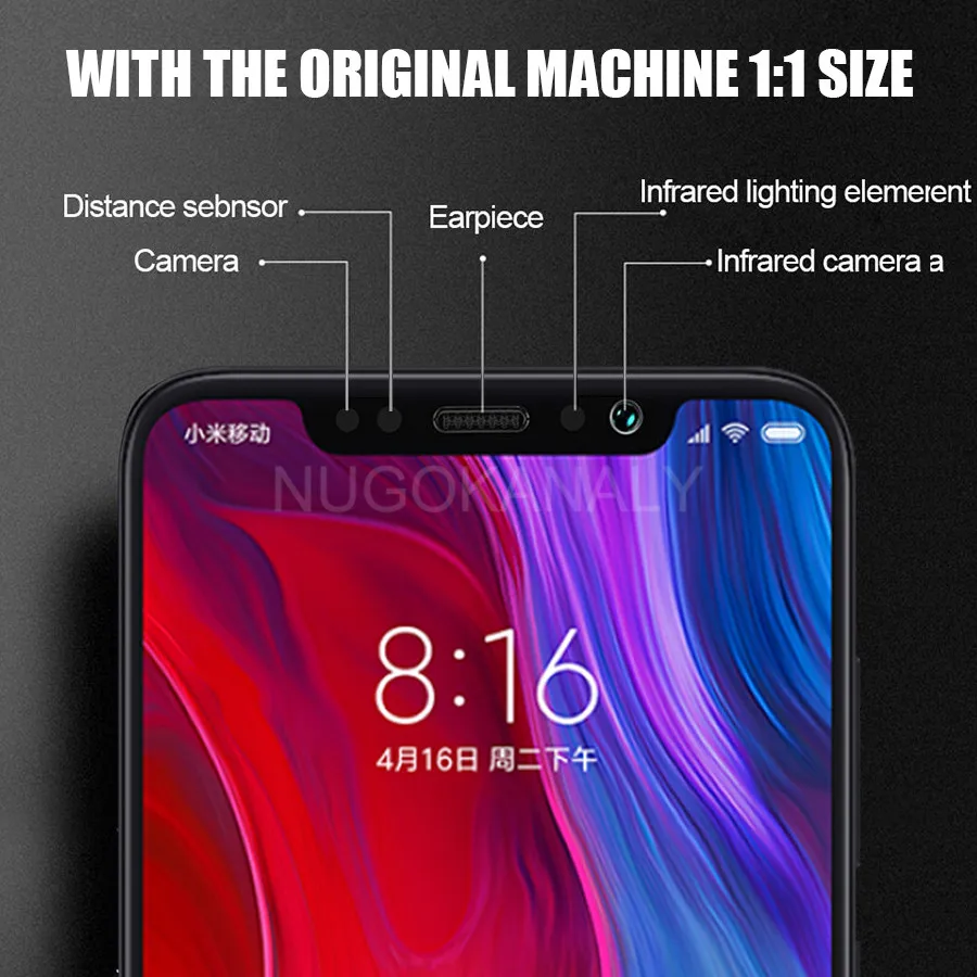 6D полное покрытие закаленное стекло для Xiaomi Pocophone F1 Mi 9 8 SE Lite 8X Mix 3 2 S 6X 5X A2 A1 S2 Y2