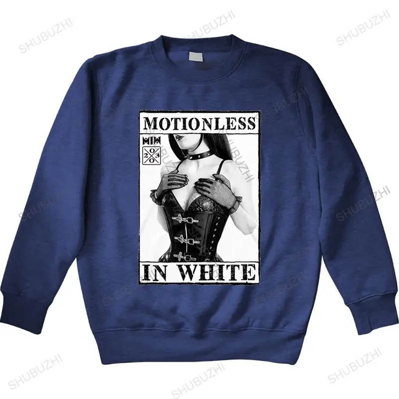 

man crew neck long sleeve Motionless In White Dominatrix Image Rock Hippie Goth Gothic Quackity Tunics Retro Emo Punk hoody