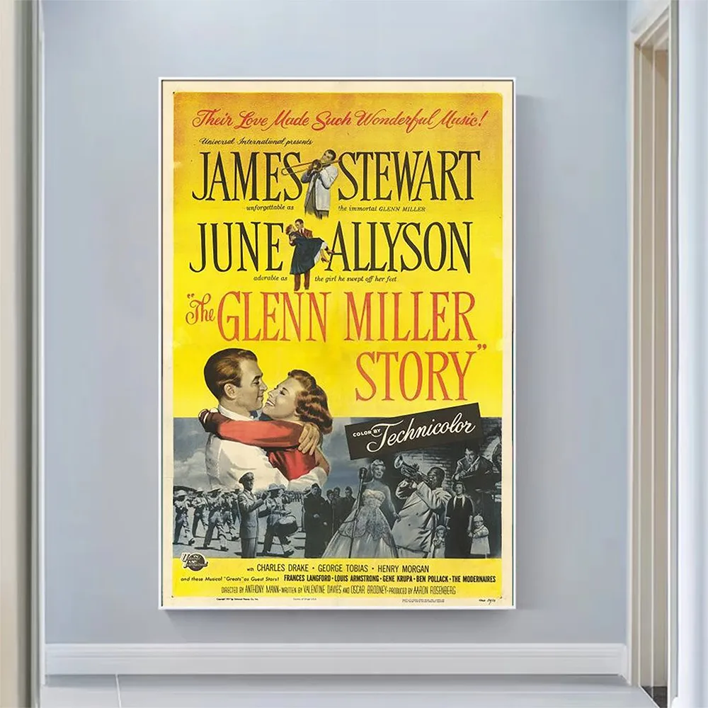 

V2239 The Glenn Miller Story Vintage Classic Movie Wall Silk Cloth HD Poster Art Home Decoration Gift
