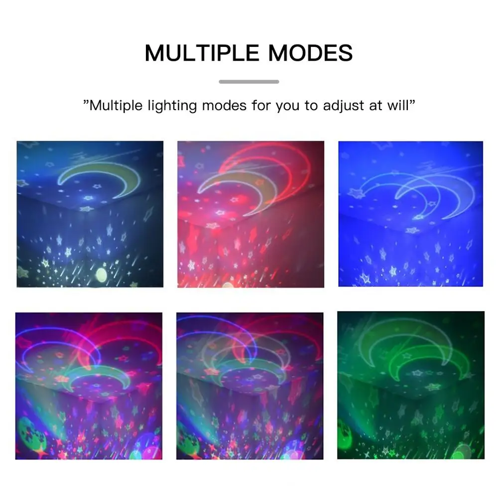 3D светодиодный ночсветильник звездное небо волшебная звезда луна проектор