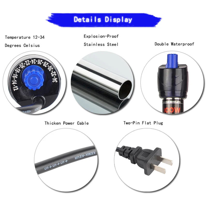 1 шт. нагревательный стержень для аквариума из нержавеющей стали