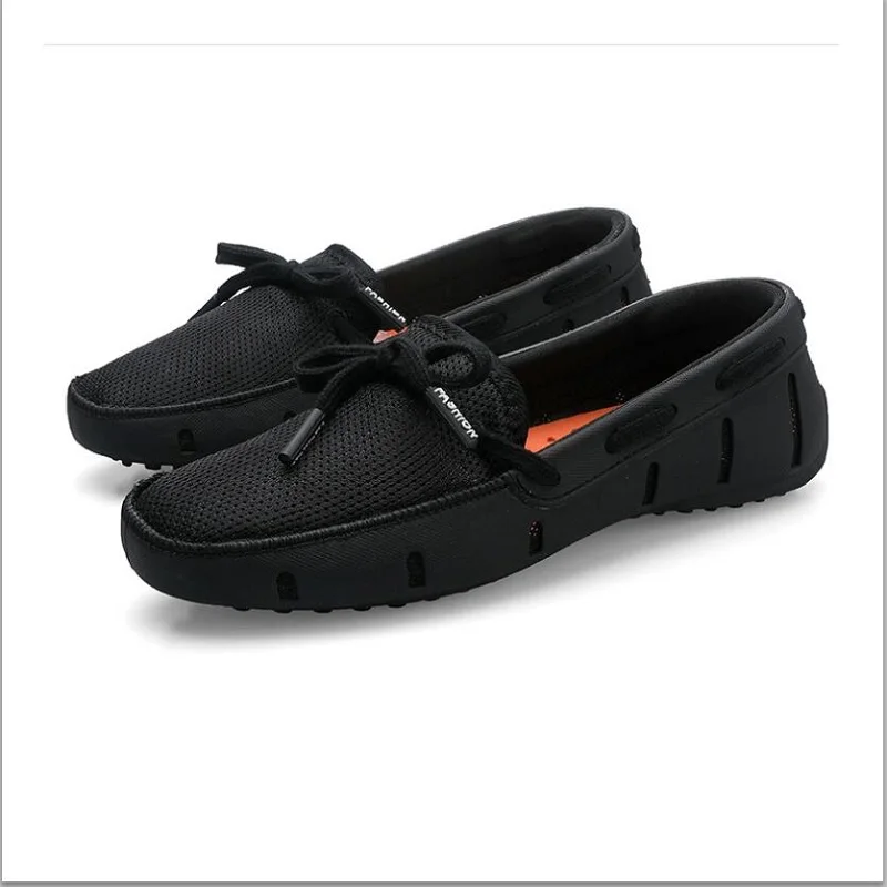 New Durable Man Lace Loafers Swims Casual Beach Breathable Driving Shoes For Men Penny Mesh Comfortable | Обувь