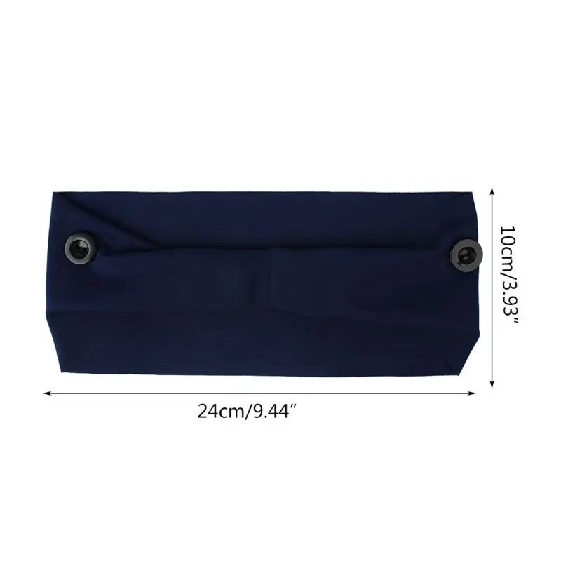 Модная спортивная широкая повязка на голову унисекс с держателем для маски