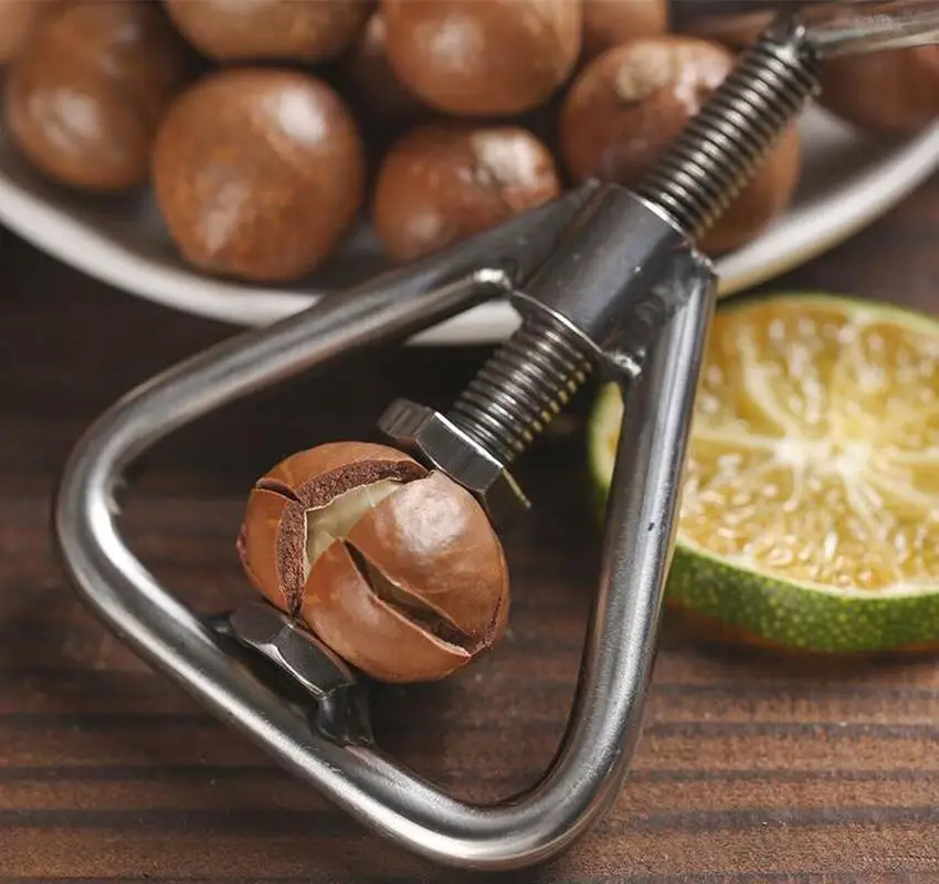 Новая ручная открывалка для орехов Macadamia гайка машина для изготовления крекеров орех Щелкунчик гайка Шеллер инструмент для открывания орехов Macadamia кухонные аксессуары