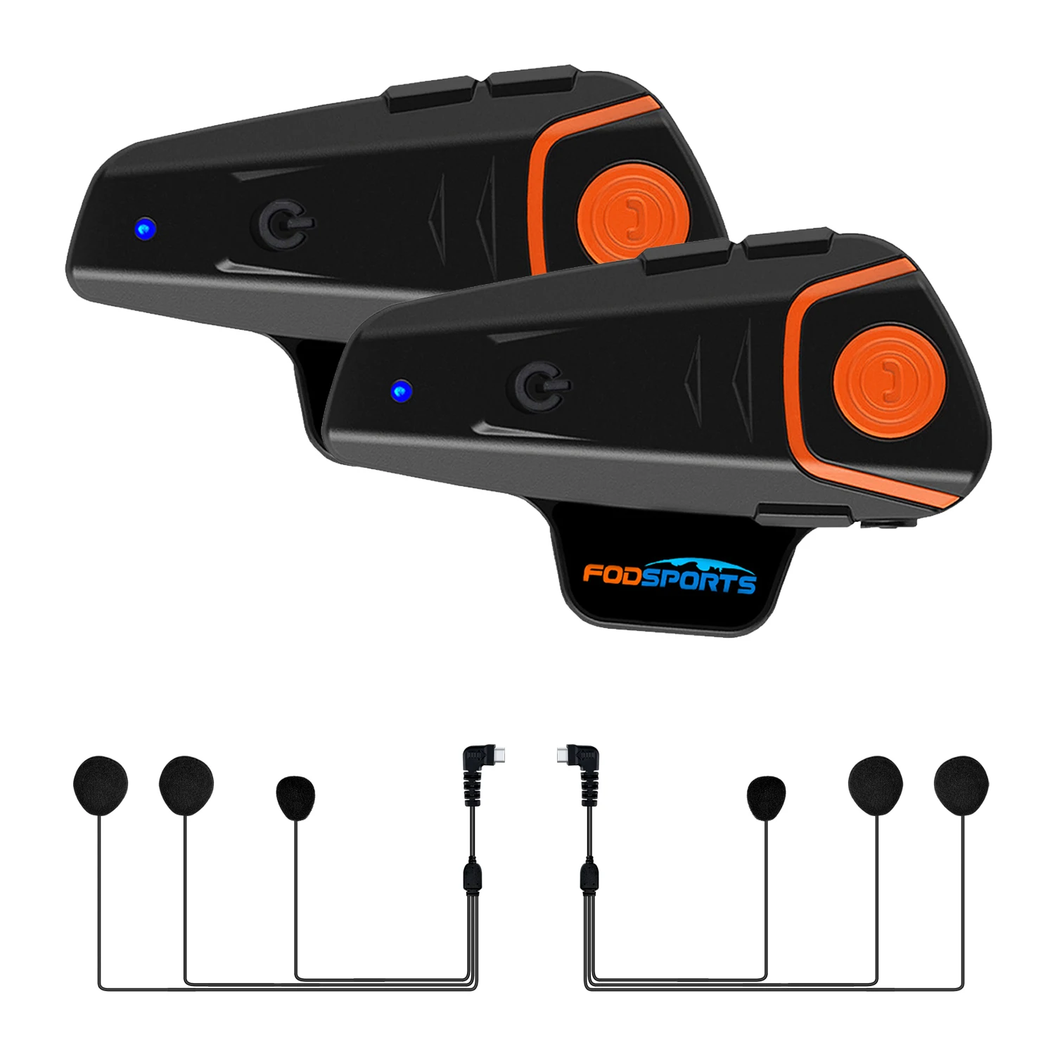 

Переговорное устройство Fodsports для мотоцикла, 2 шт., BT-S2 Pro, bluetooth, водонепроницаемый, FM, мягкий микрофон