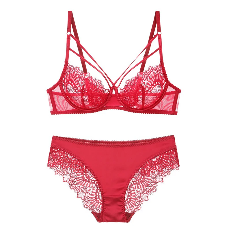 Сексуальный кружевной ультратонкий прозрачный бюстгальтер размера плюс с