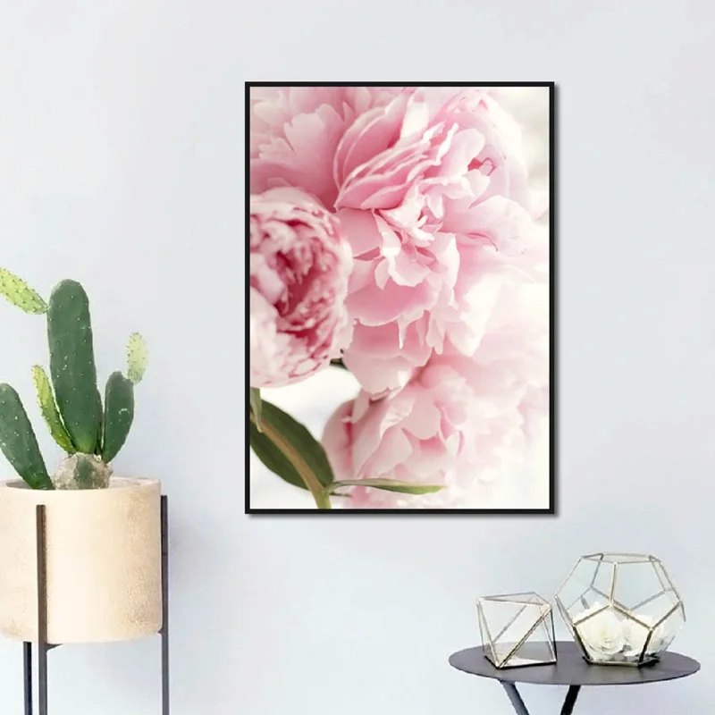 Настенный постер с изображением розовых роз настенный модульный декор в