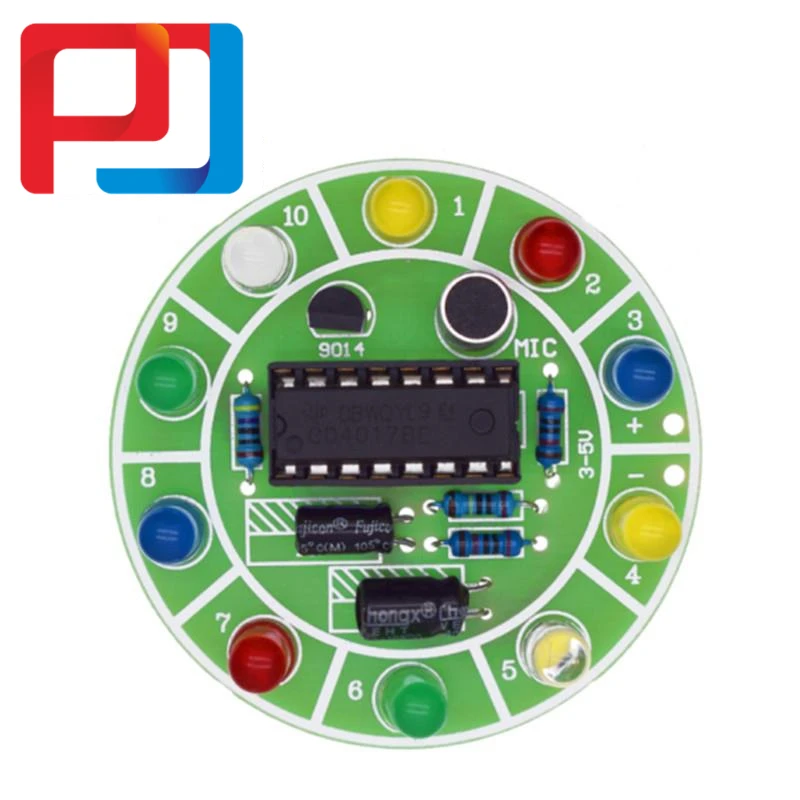 CD4017 colorful voice control rotating LED light kit PULAR electronic manufacturing diy spare parts student Laboratory | Лампы и