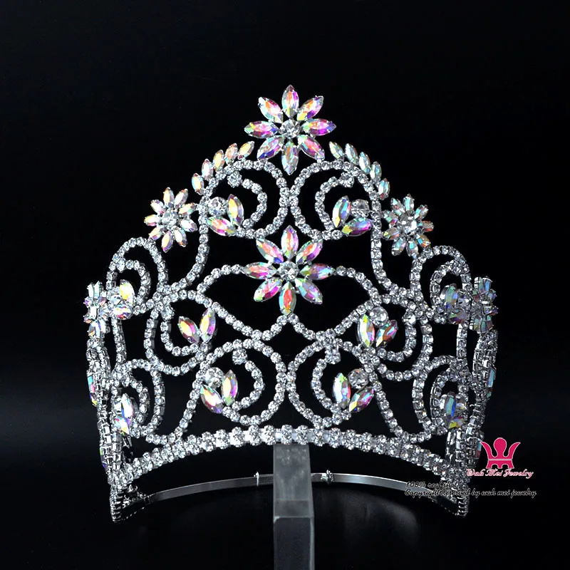 Gorgeous Queen Crown Crown Tiara Rhinestone Crystal Awards Ceremony Tiara Bride Hair Accessories Beauty Queen Crown MO246